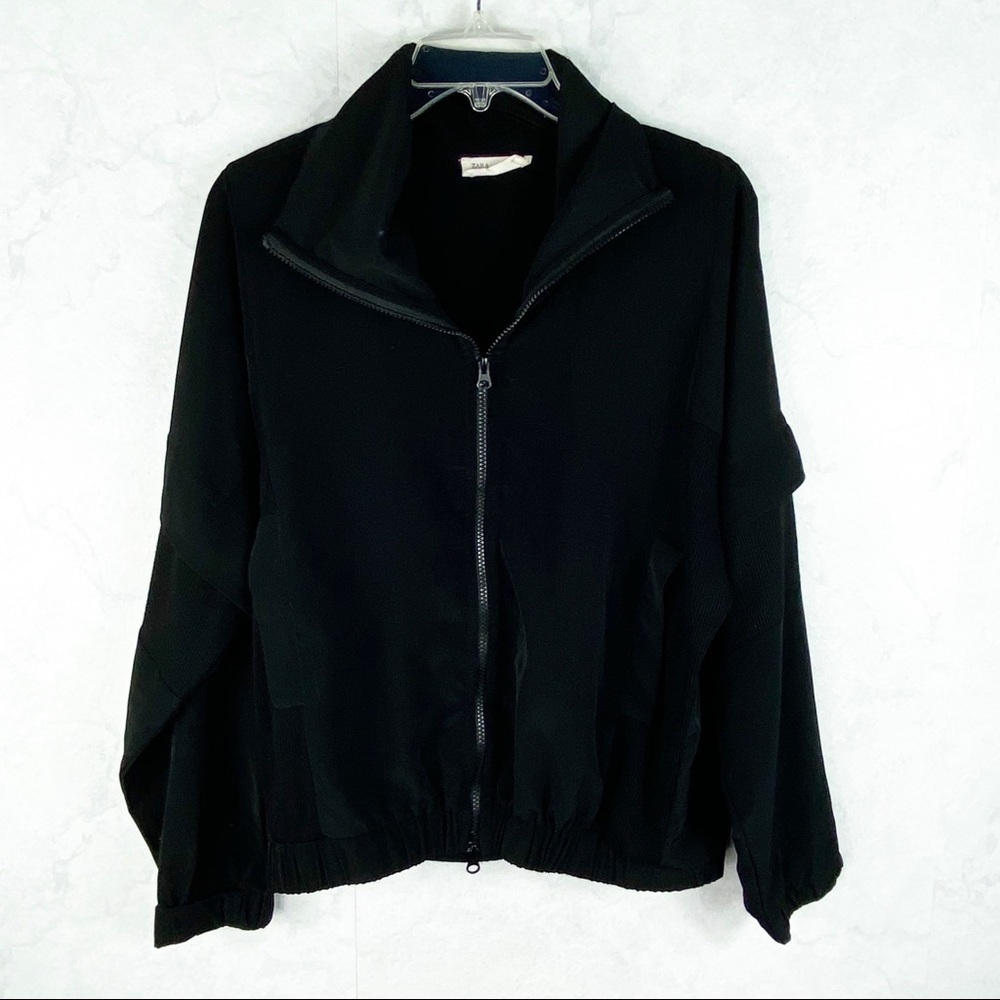 [Zara] Classic Black Bomber Jacket